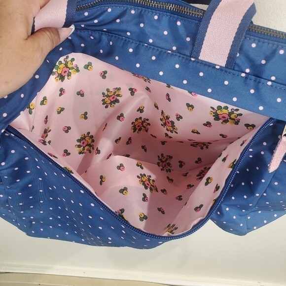 Matilda Jane Blue & Pink Polka Dot The Essentials Diaper Bag - Picture 10 of 13
